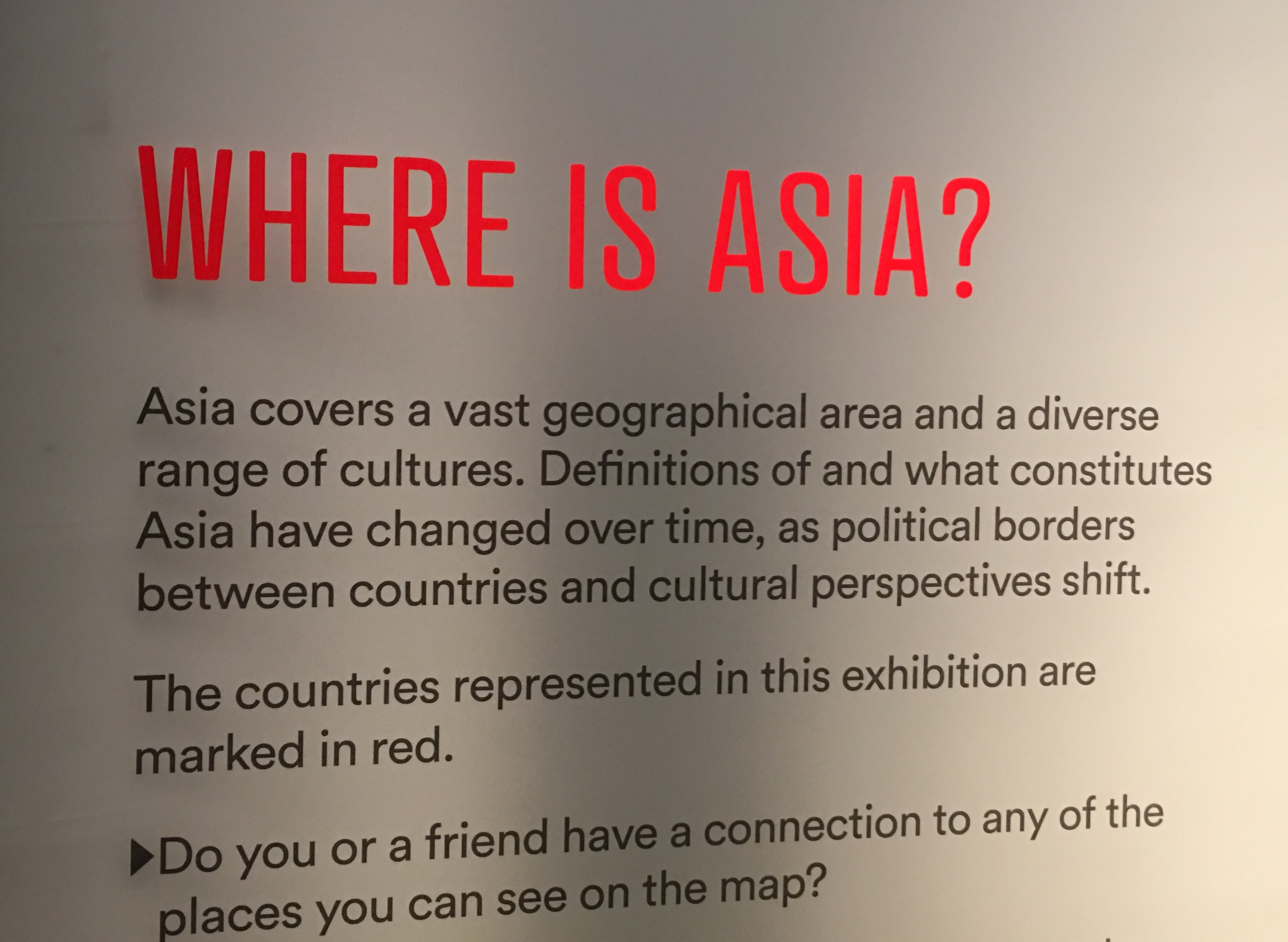 A label text with the title ‘Where is Asia?’